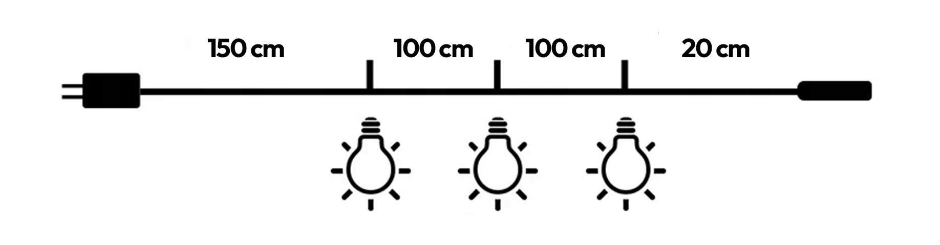 GIRLANDA OGRODOWA LED 20m Lampki Świetlna Łańcuch WODOODPORNA 21x Żarówki Stan opakowania oryginalne