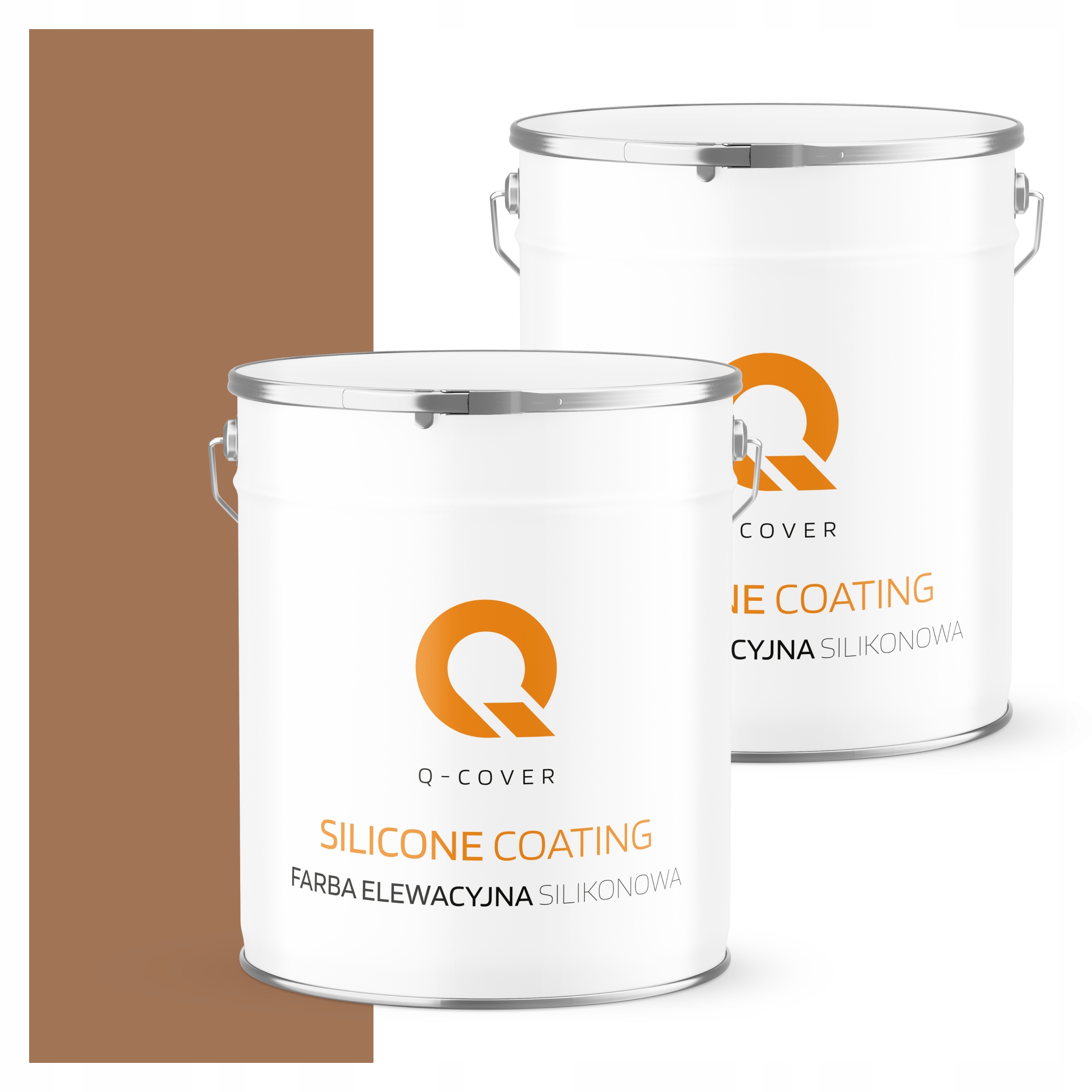 Fasádna silikónová farba 5L Fasáda Uv štruktúra Farba Hnedá Teplá