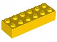 

Lego Klocek 2x6 Żółty/Yellow (2456/4181143)