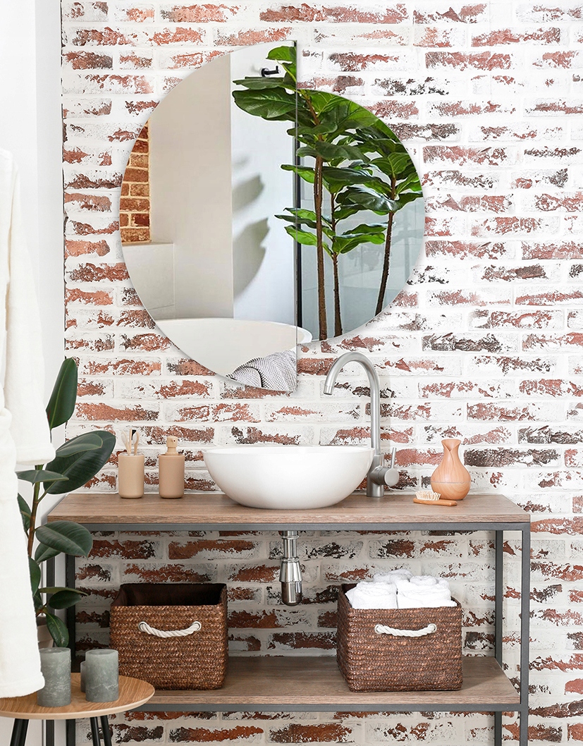 LUSTRO ŁAZIENKOWE NOWOCZESNE OKRĄGŁE NA WYMIAR Szerokość 750 mm