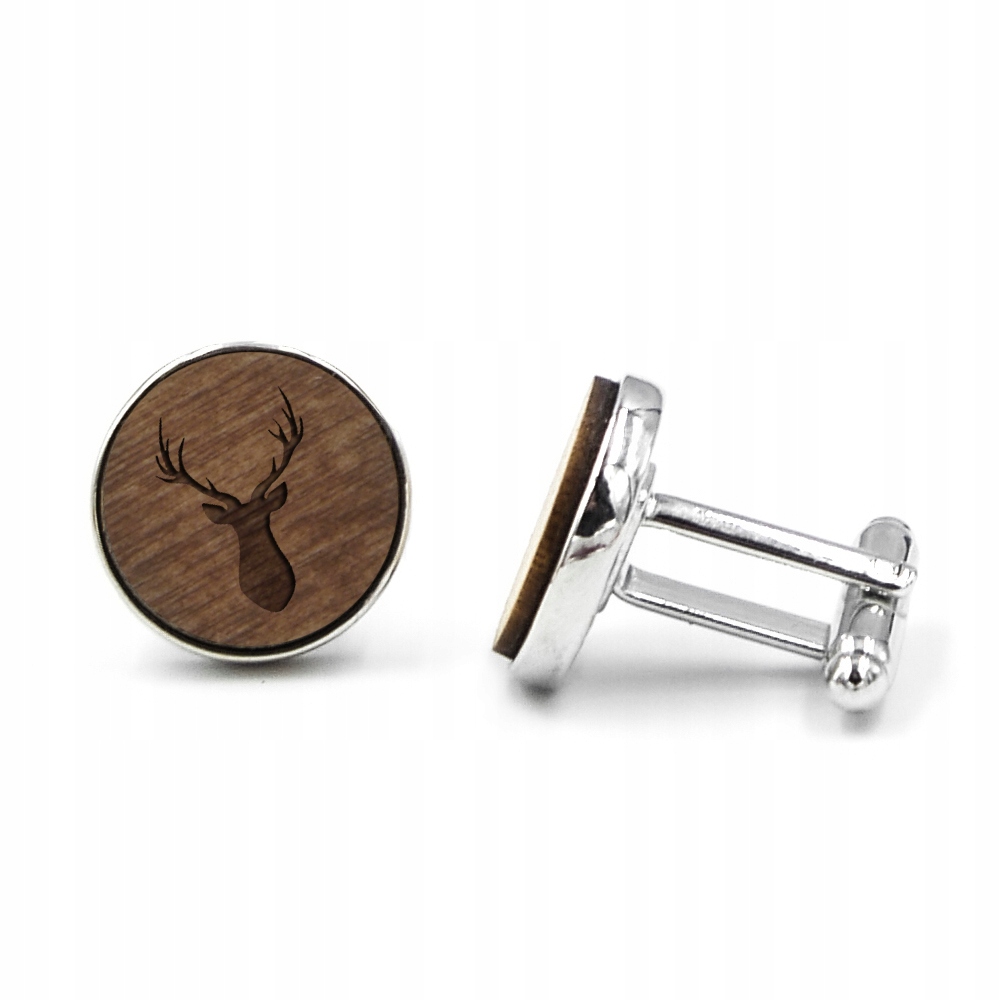 Spinki do mankietów z grawerem POROŻE JELENIA Kod producenta Spinki do mankietów