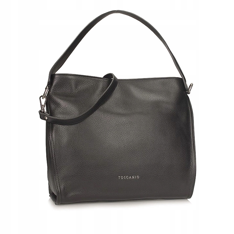 Elegantní kožená italská kabelka Toscanio F213 Černá