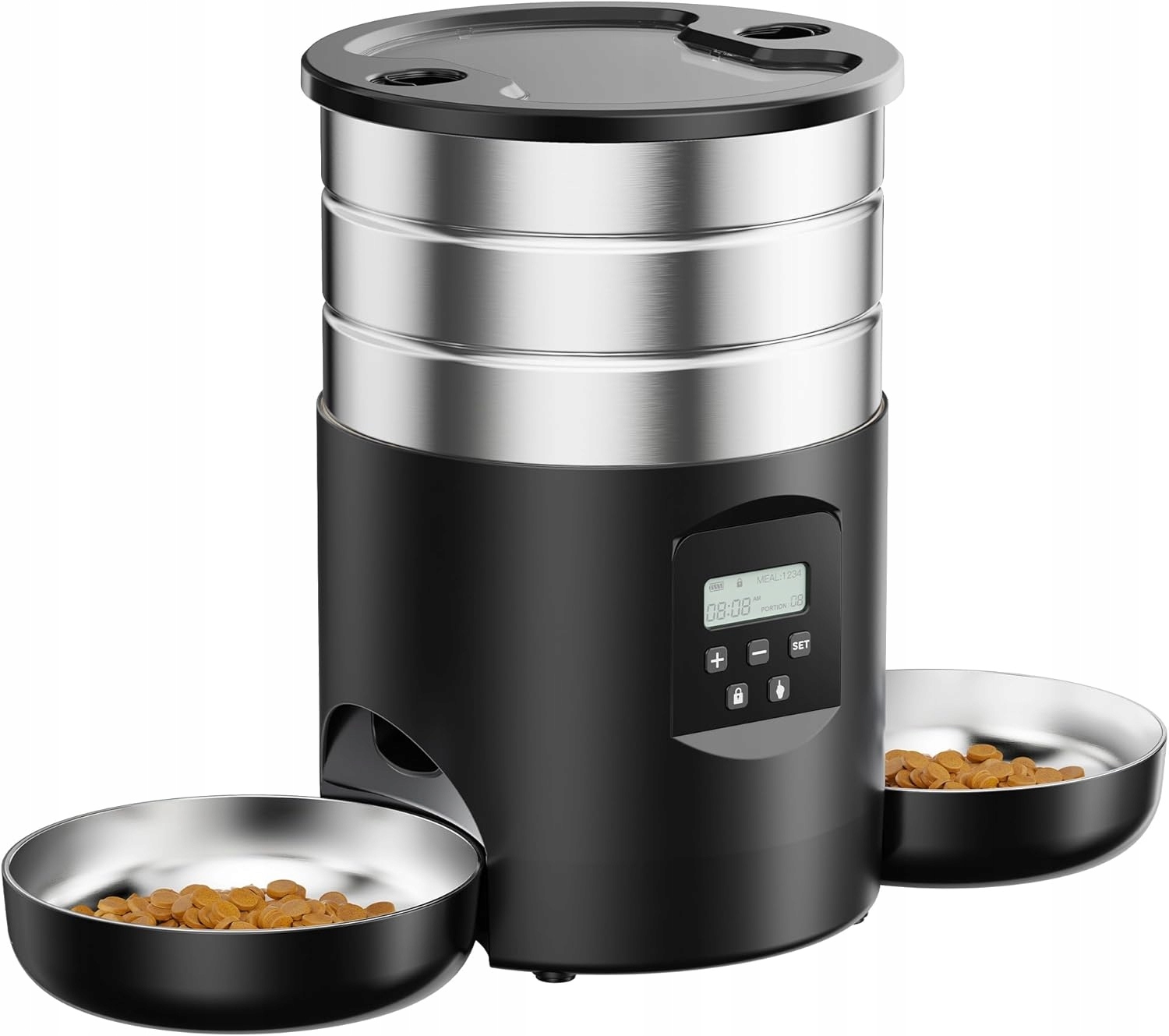 Levně Dávkovač Krmiva Pro Kočky Grookpet Automatický Podavač 5 L Pro Psy