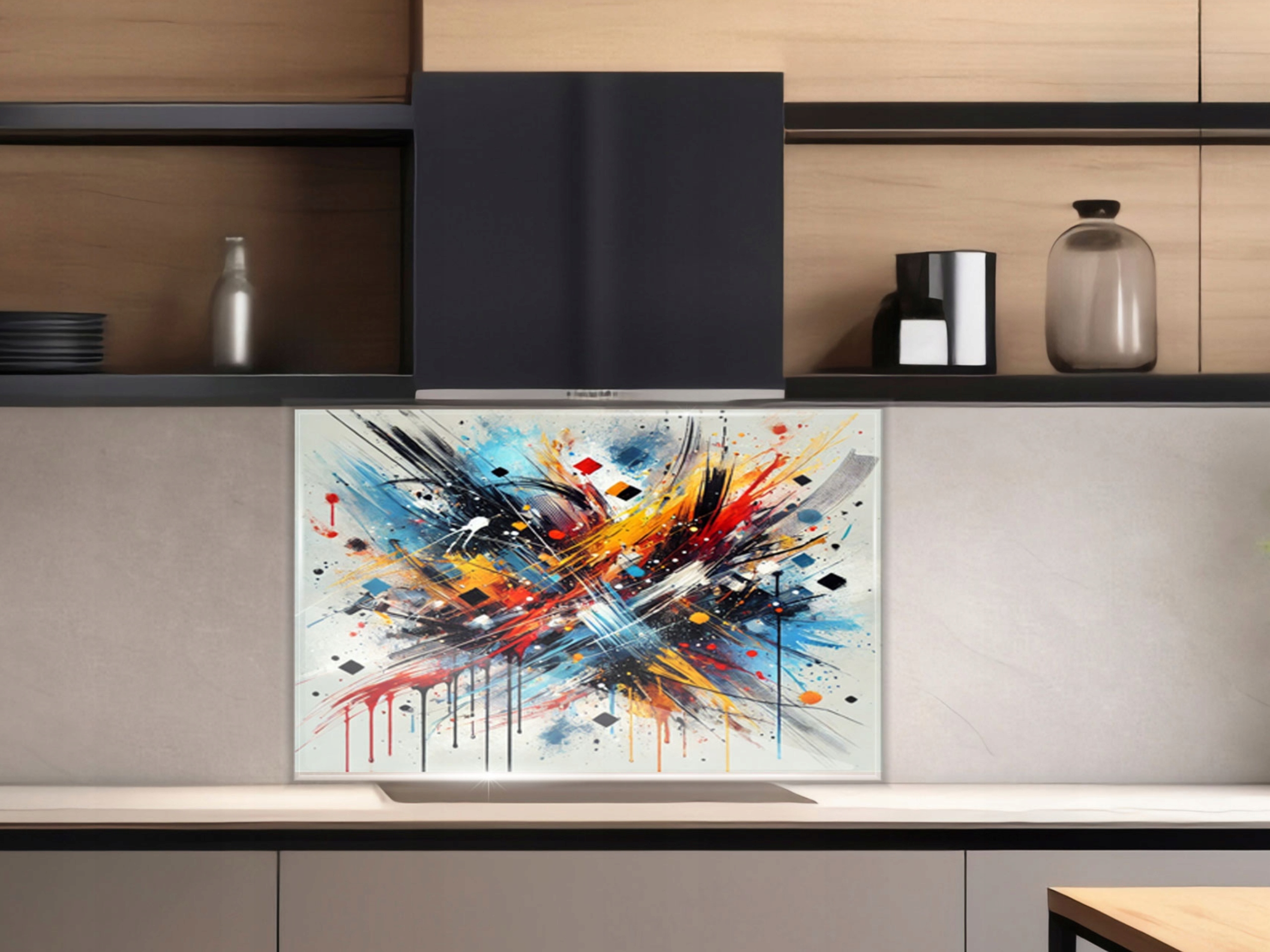 Skleněný panel do kuchyně 4 mm tvrzený 55x60 cm ochrana před postříkáním