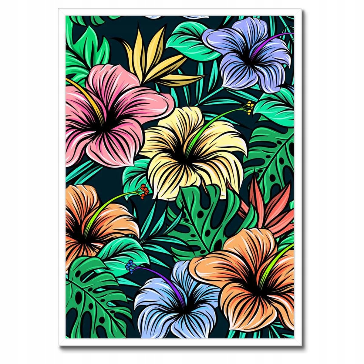Plakáty v rámu 50x70 Monstera Zelený list