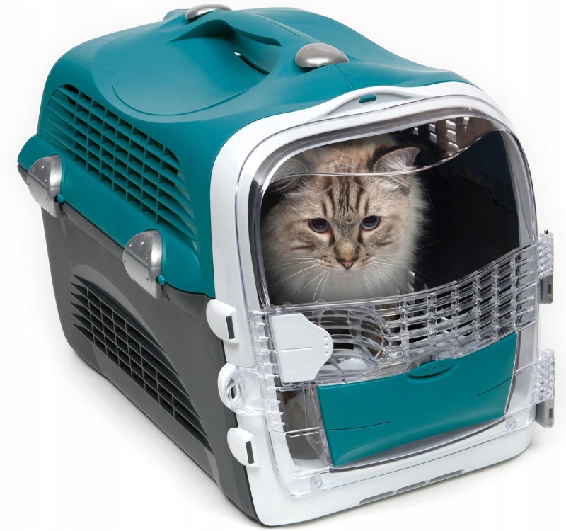 Levně Catit Cabrio přepravka pro psa kočku, otevíratelný shora do 11 kg, 51 cm, tyrkysový