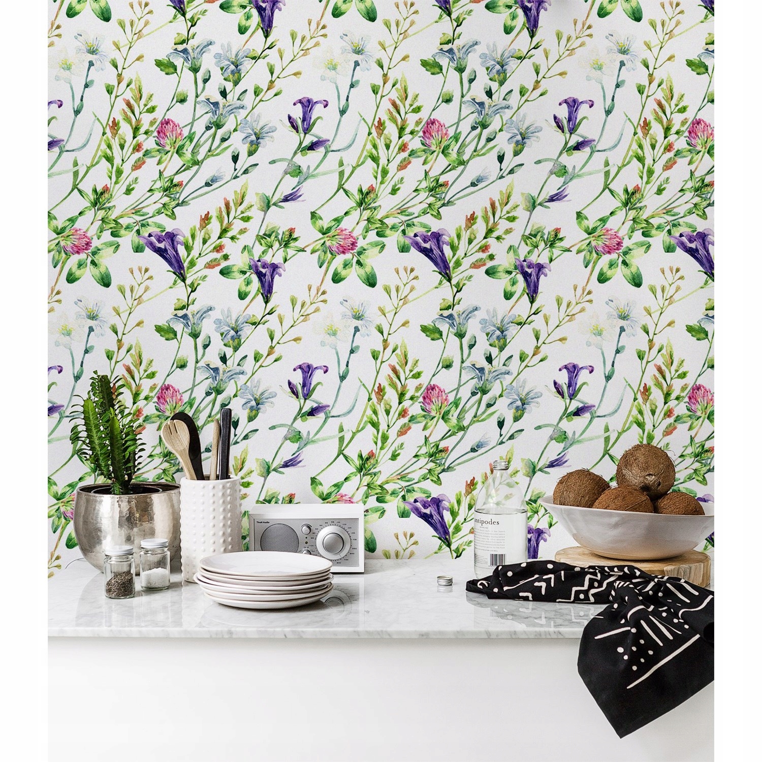 

Tapeta ścienna Akwarelowe dzikie kwiaty 360x250 cm