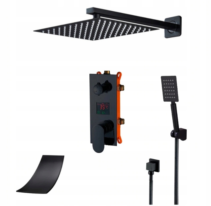 Podomietkový Set, Vodopád Čierny Matný 25 CM