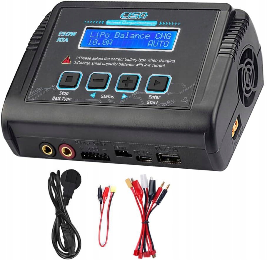 Htrc C150 150W 10A Ac/dc Balanční nabíječka Decharger pro baterie LiPo 1-6S