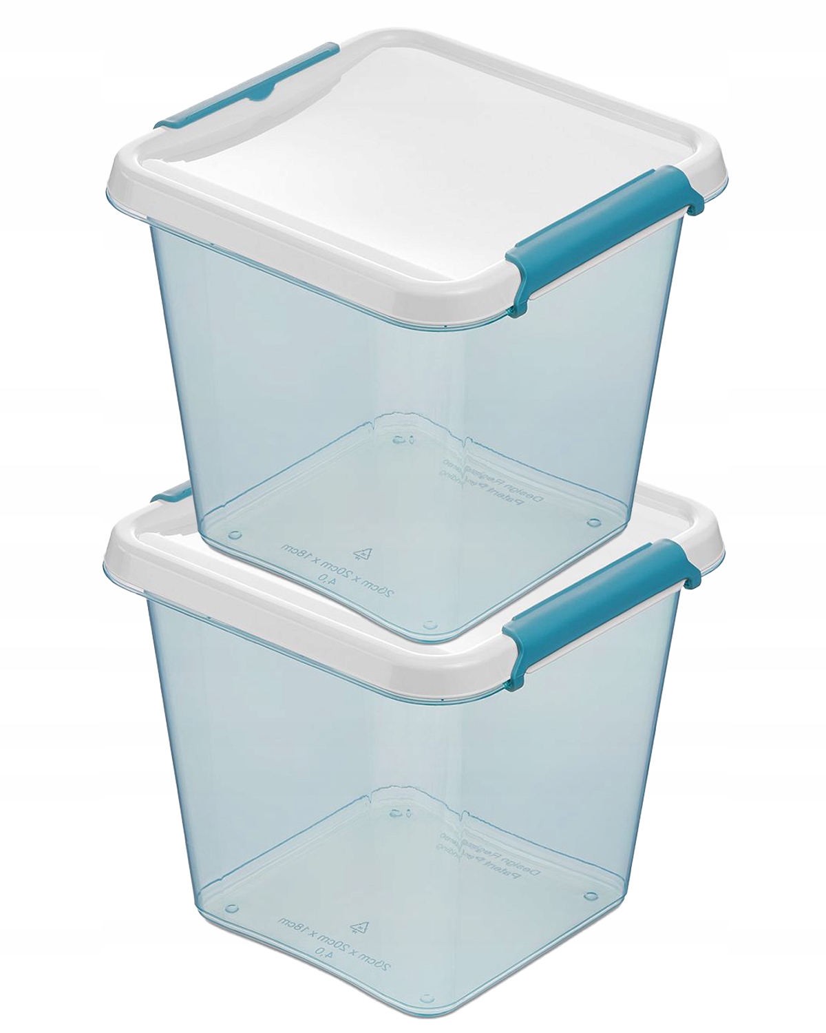 

Pojemniki na żywność plastikowe zestaw 2x 4l