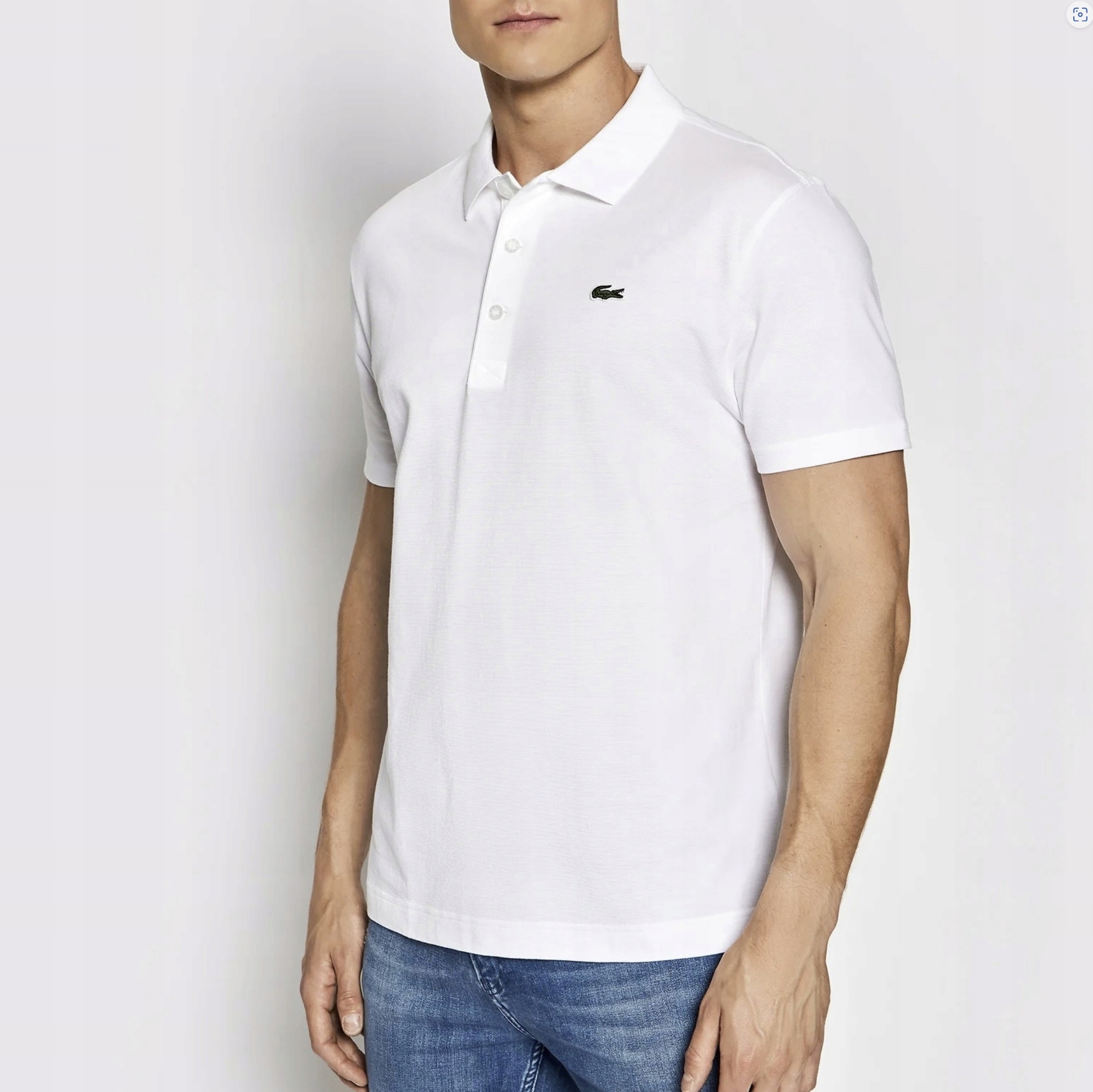 Lacoste Pánská polokošile bílá vel L