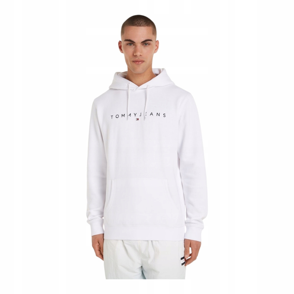 Tommy Hilfiger Pánská Mikina S Kapucí Tjm Reg Linear Logo Hoodie Bílá r.XL