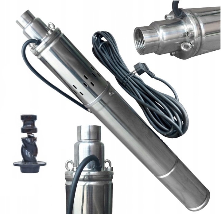 Pompa Do Wody Kręgów Podlewania Głębinowa Śrubowa 3'' Sqibo 0,75 kW 25M