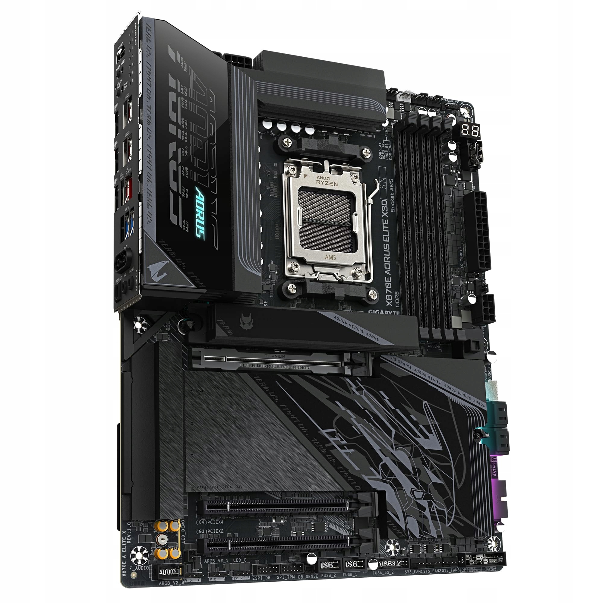 GIGABYTE X870E AORUS Elite X3D Płyta Główna Ryzen 9000 WiFi 7 DDR5 ATX — miniatura 3