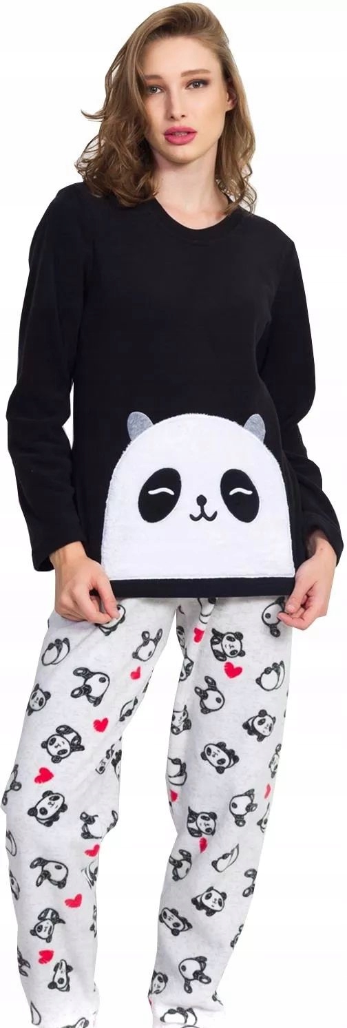 Teplé Fleecové Pyžamo Teplákovka Panda Pandy Medvídci M