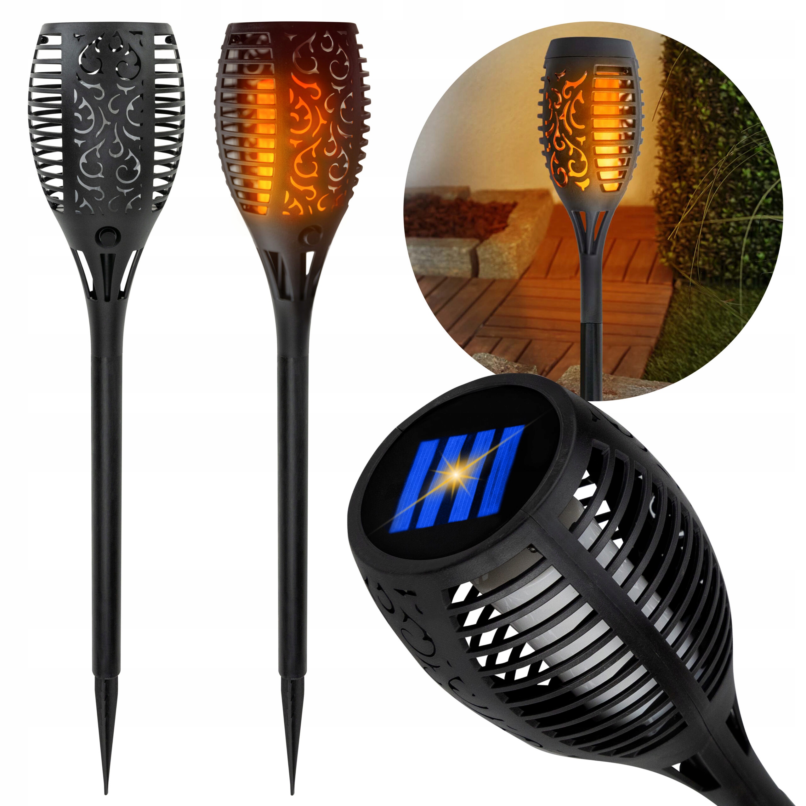 LAMPA LAMPKA SOLARNA WBIJANA OGRODOWA SOLAR POCHODNIA PŁOMIEŃ XL Liczba sztuk 1 szt.