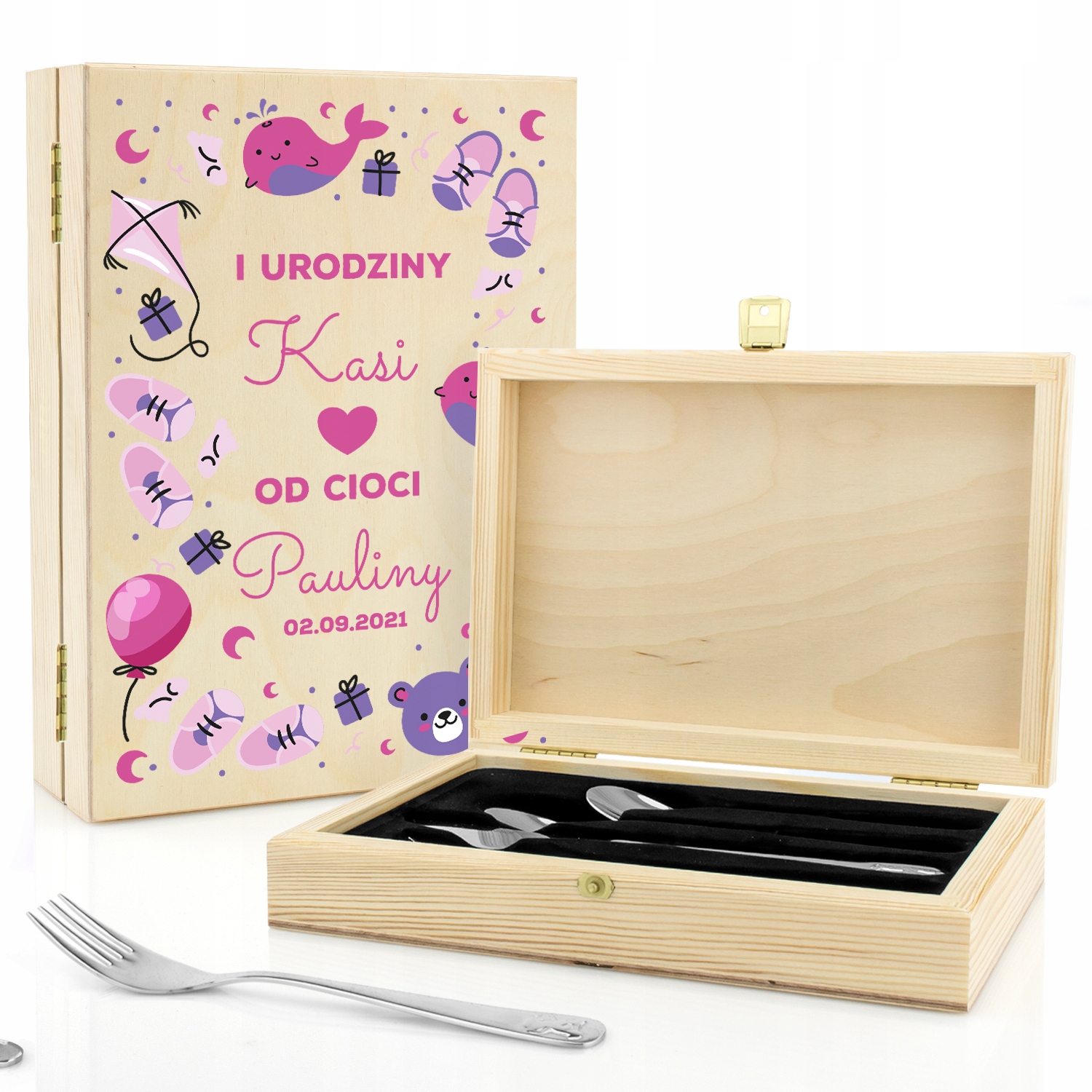 

Sztućce dla dzieci z grawerem Kinghoff roczek