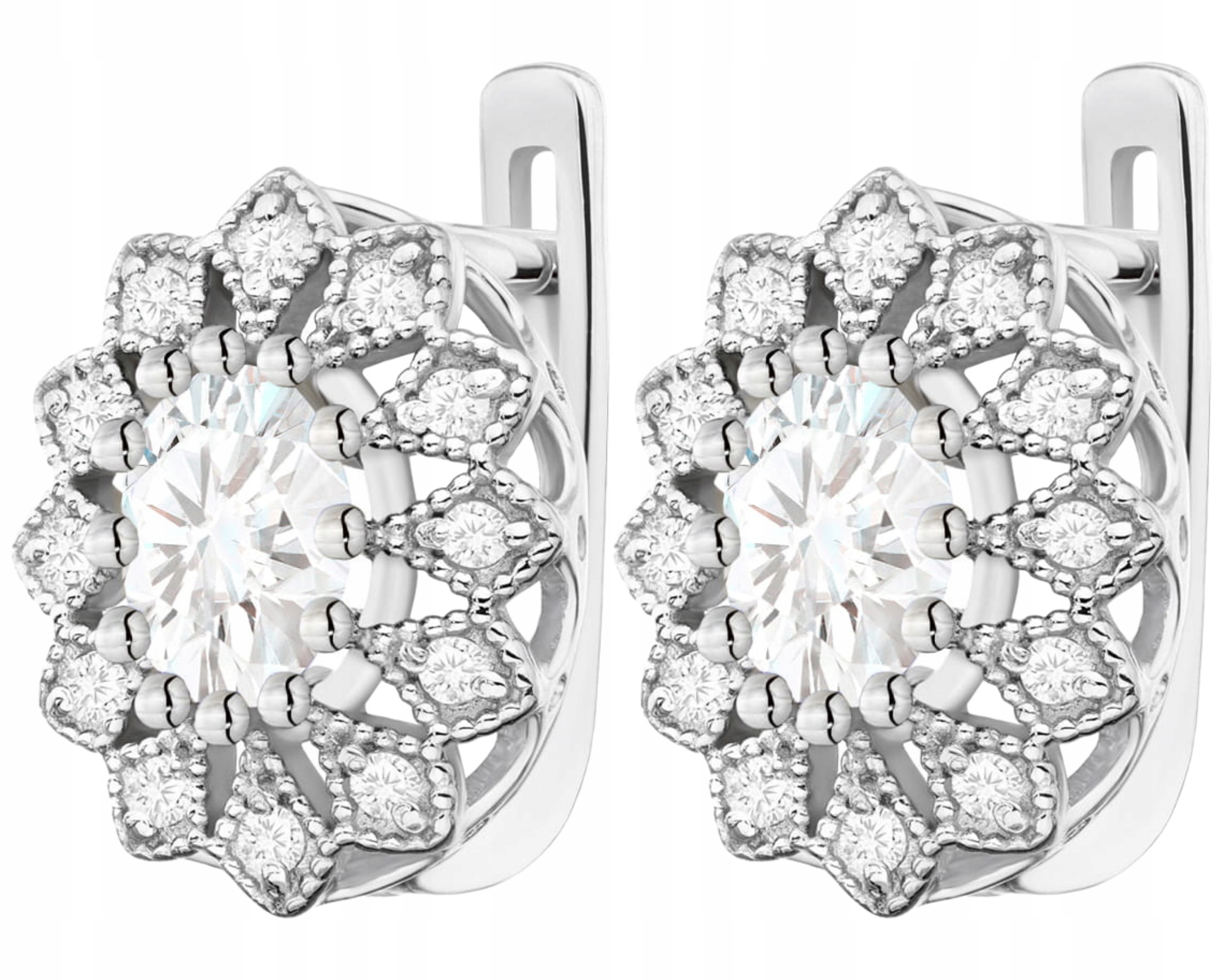 Bílé zlato Náušnice s brilianty Lab Markýzy Dárek Gravírování