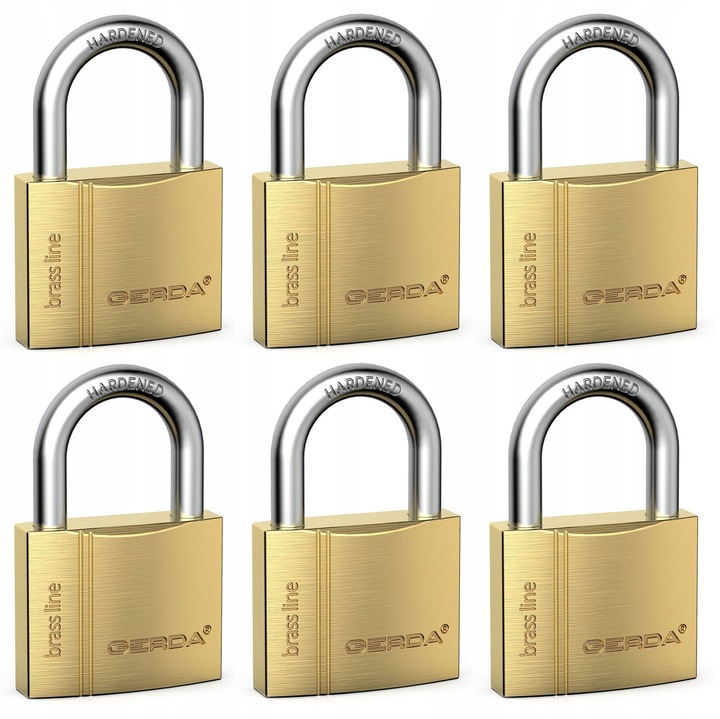 

Gerda 6 Kłódki Na 1 Klucz System Jednego Klucza 40