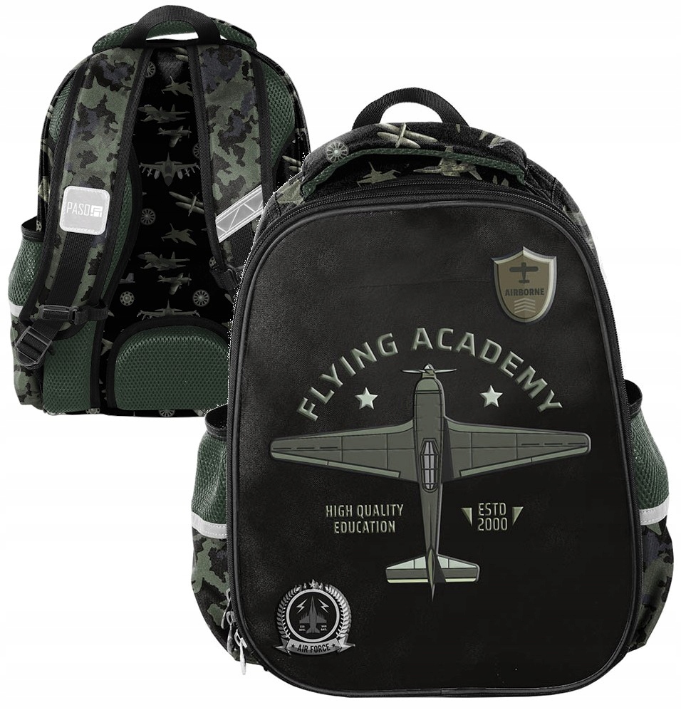 Plecak tornister szkolny Premium Flying Samolot Klasa 1-3 Dla chłopca