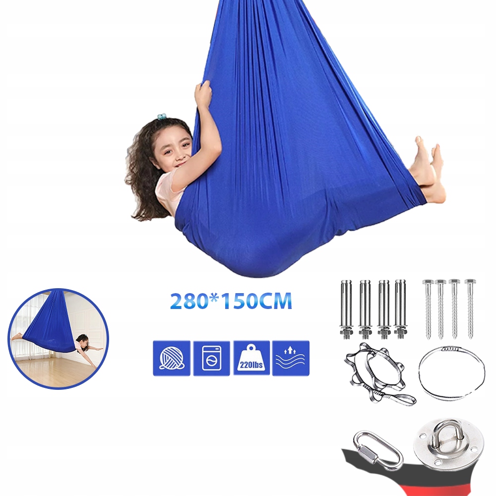 Senzorická Houpací Síť Pro Děti, Terapeutická Houpačka, Prémiový Akrobatický Šátek