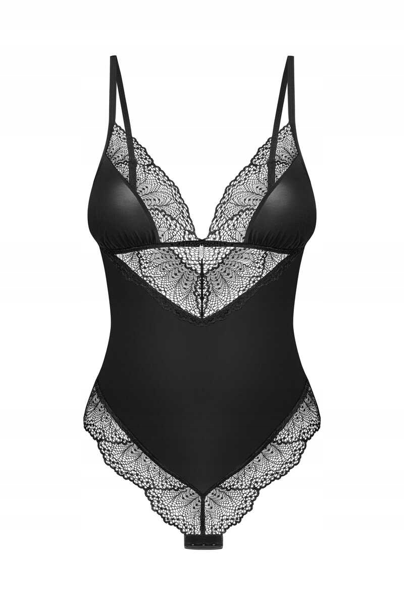 Krajkové Body Černé Regulace Ramínek Zavazování XL/2XL 85%POLYAMID