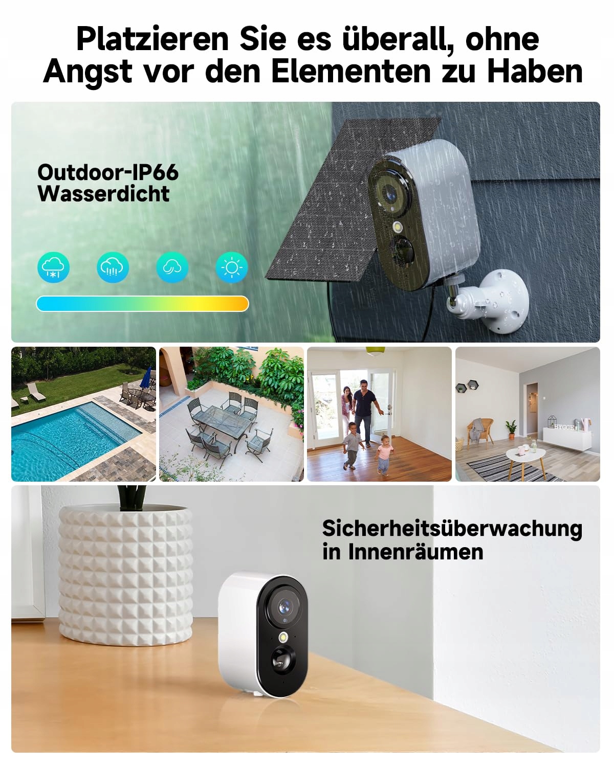 PESAIR 2K Solar WiFi Outdoor Camera with Color Night Vision — miniatura 4