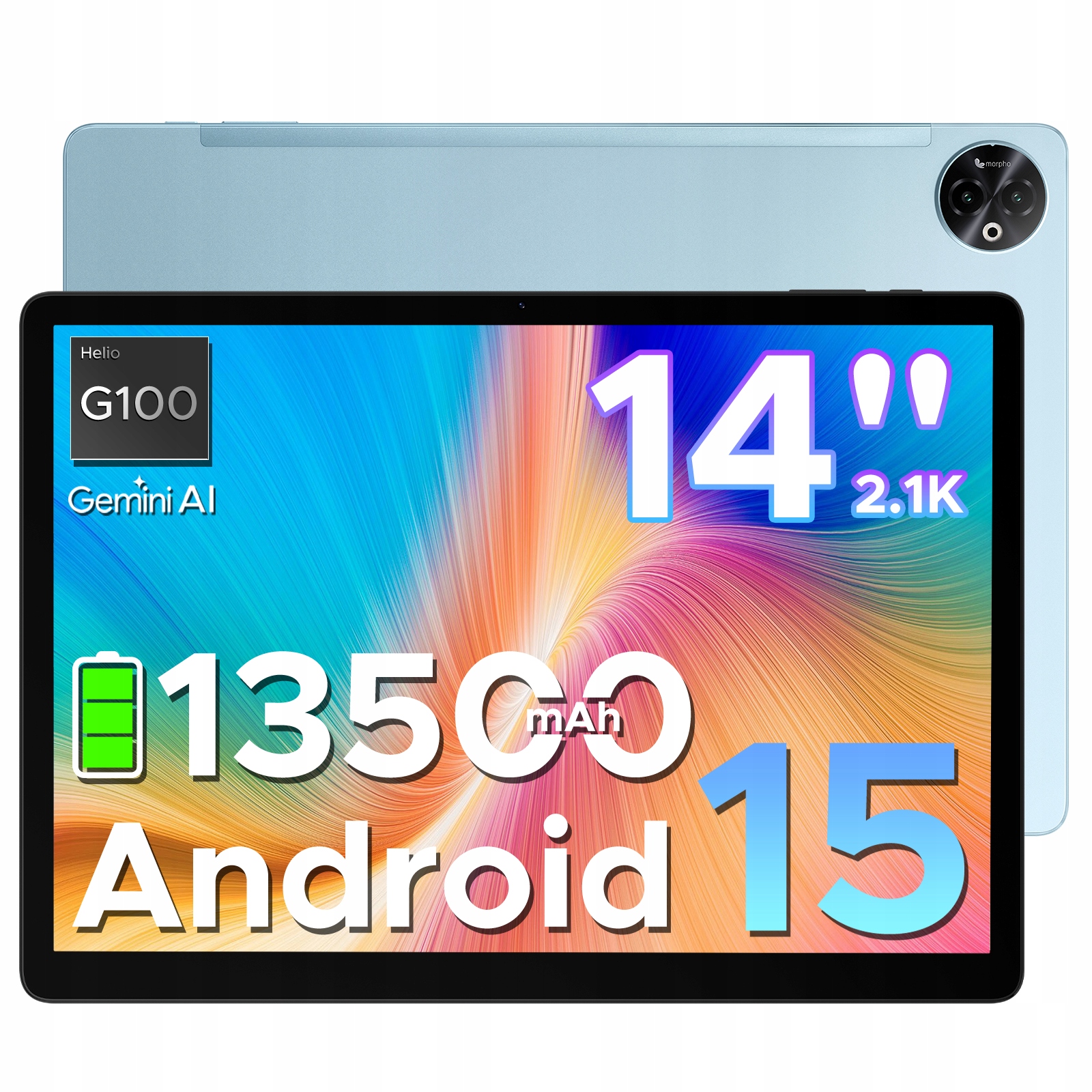 Tablet Doogee Tab E3 Max 14" Ips FHD+13500 mAh 32 Gb 256 Gb Android 15 4G Lte