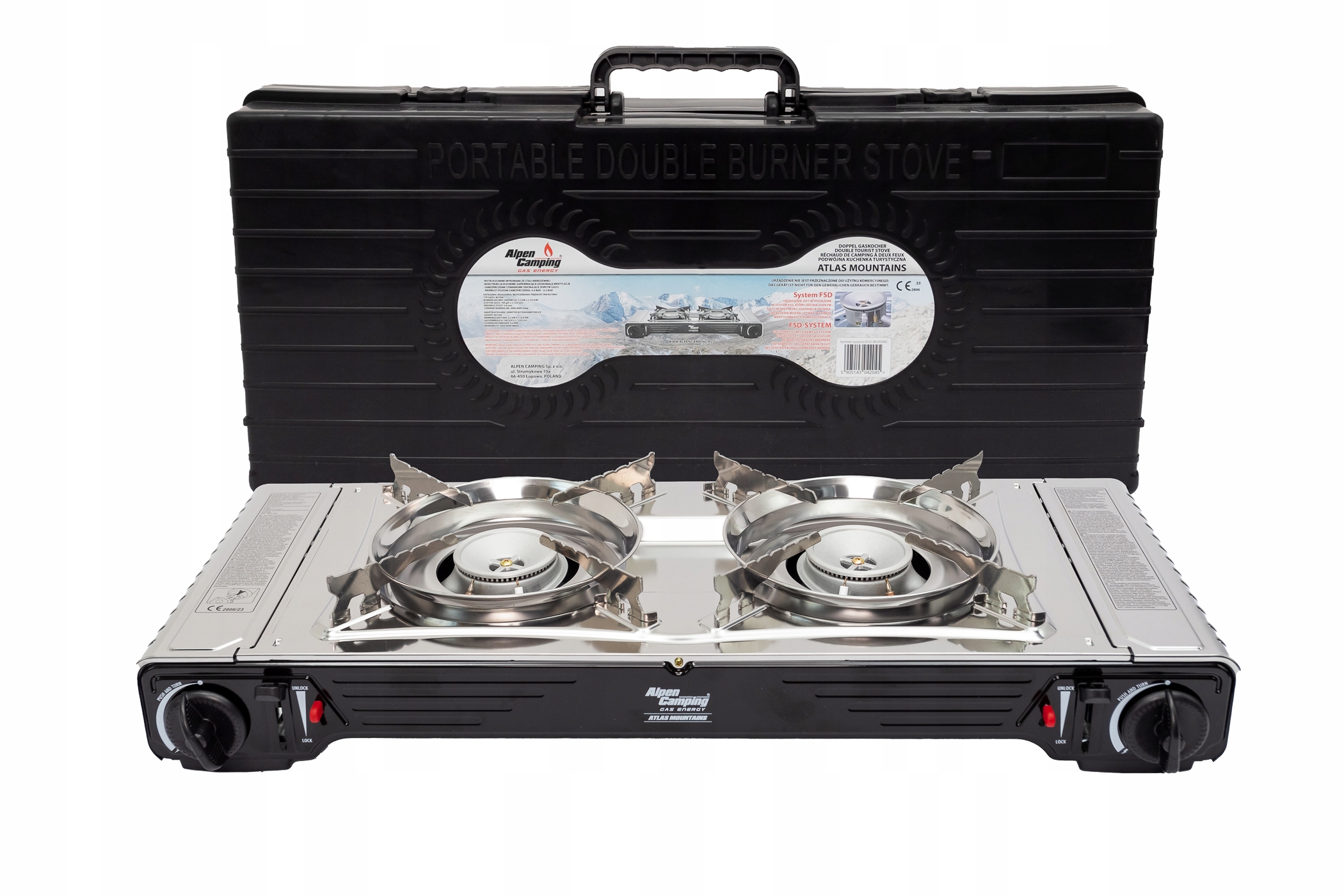 Podwójna Kuchenka Alpen Camping Fsd Dwupalnikowa Walizka