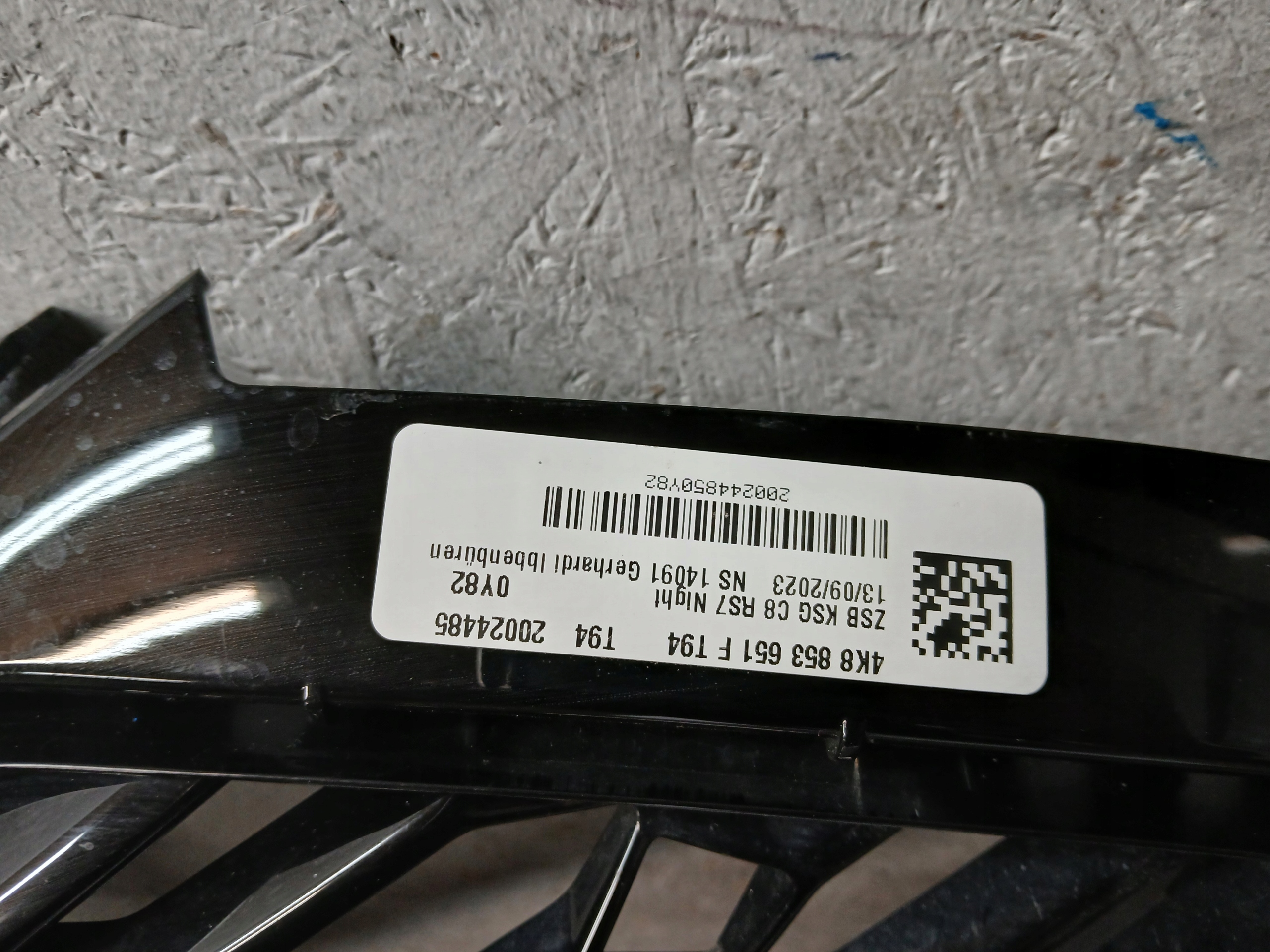 Grille AUDI RS6 RS7 4K8 4K8853651F