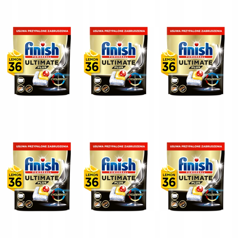 Finish Kapsle do myčky nádobí Ultimate Plus 36 lemon X6