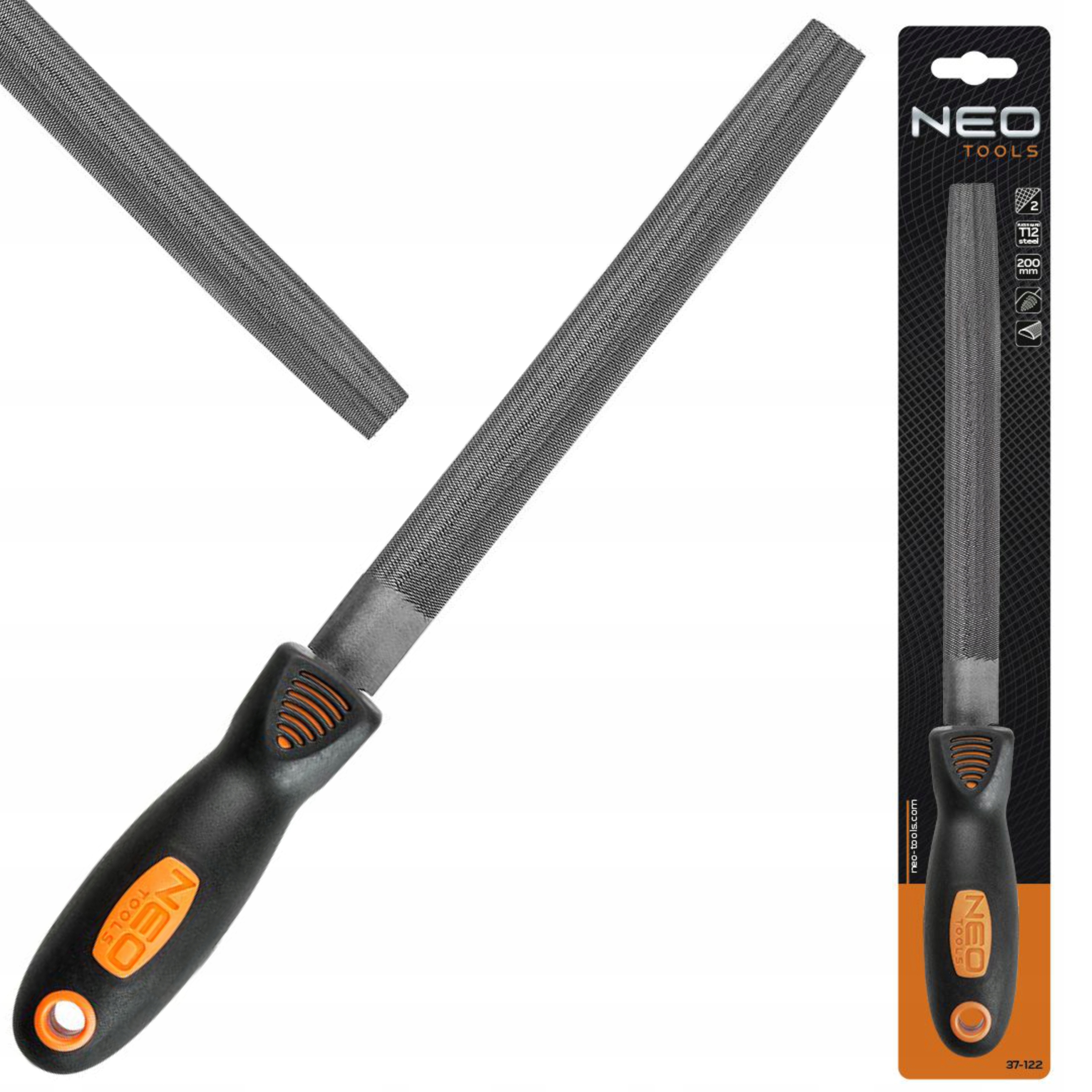 NEO TOOLS PILNIK DO METALU POLOKRAGLY, 200 MM/2 37