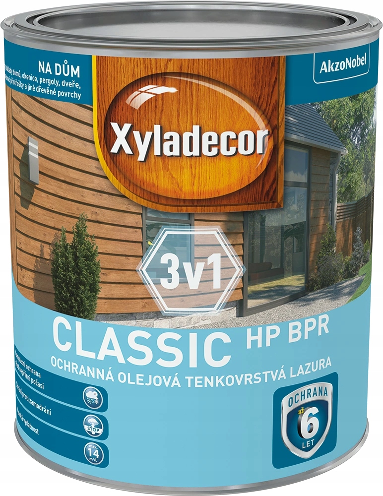 Akzo Nobel Xyladecor Classic Hp Farba: Orech, Objem: 5l