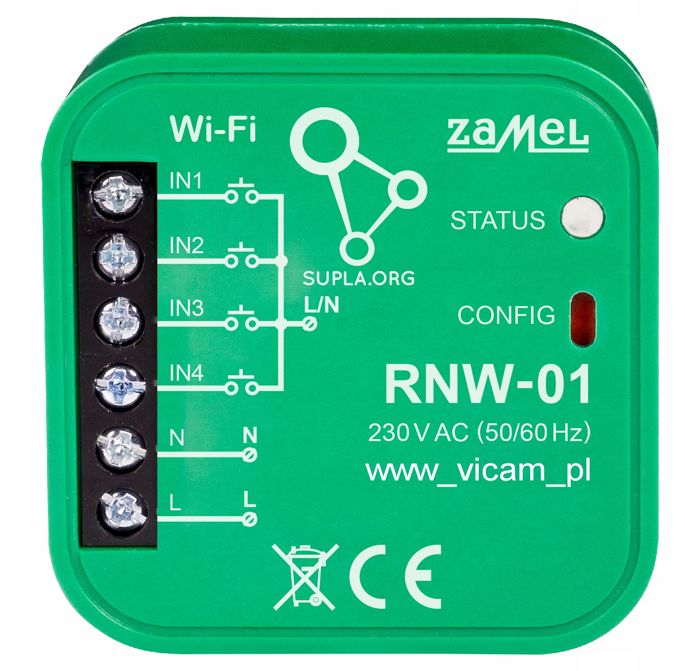 

Sterownik Supla Zamel 4 wejścia Wi-fi RNW-01 Smart