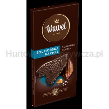 Levně Wawel Čokoláda Premium Jemně hořká Karamel a mořská sůl 90 g