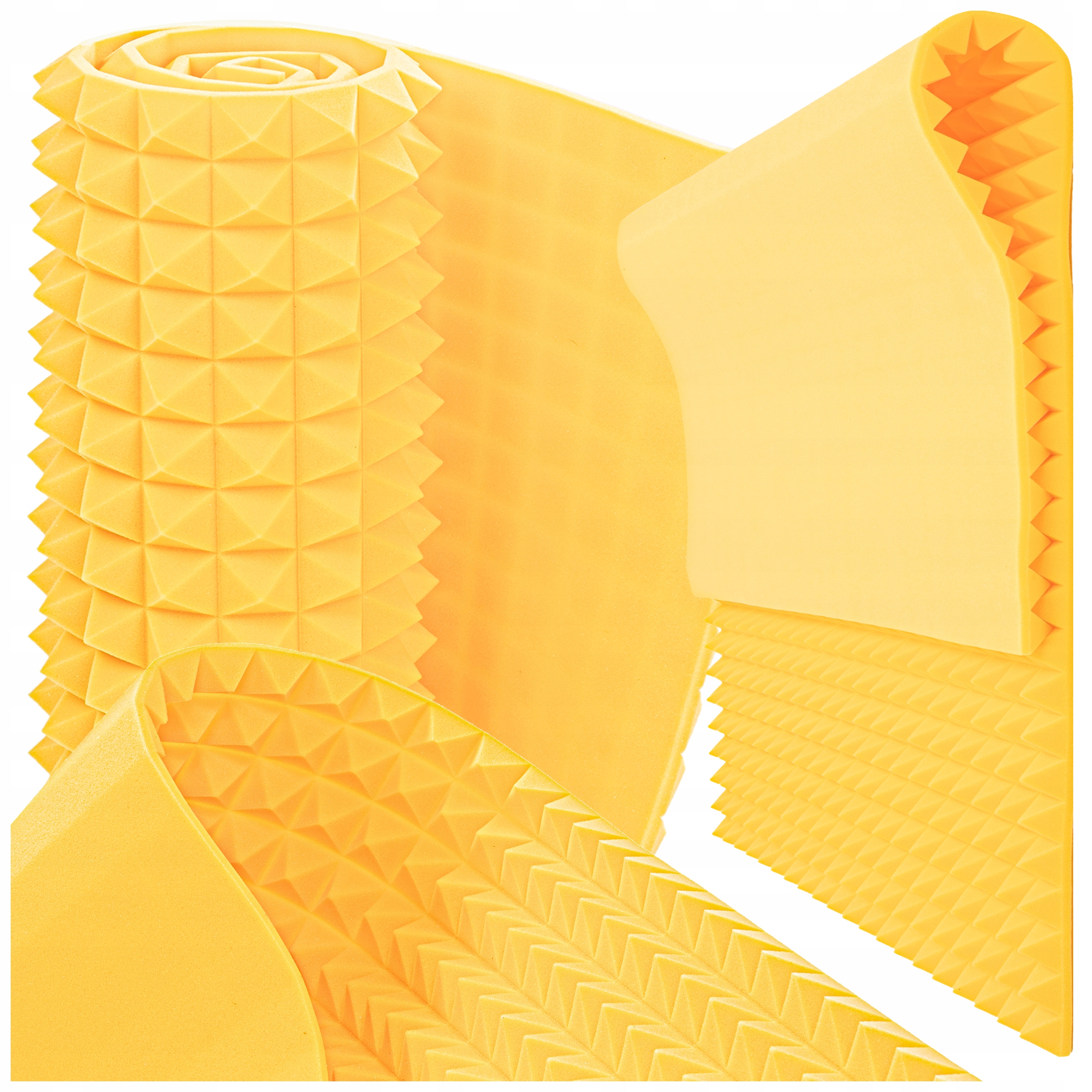 Akustický panel eliminující dozvuk ve studiových místnostech, žlutá rohož