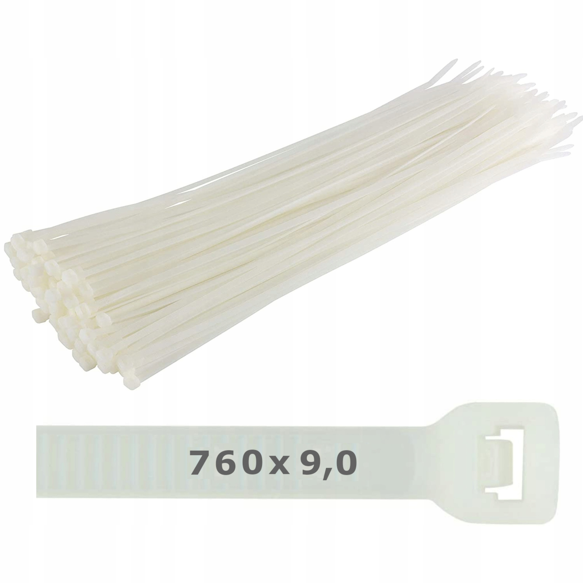 

Opaski trytytki długie 760x9,0 -25szt białe