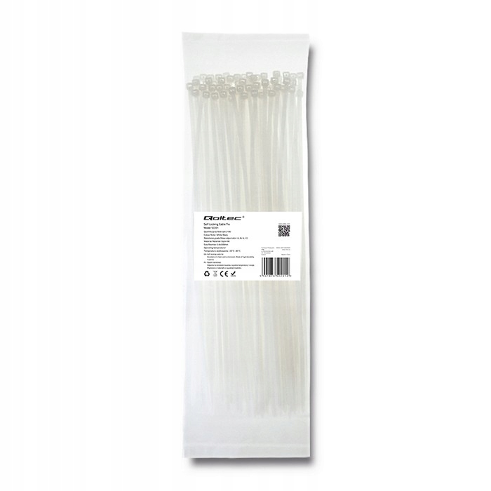 

Qoltec Opaska zaciskowa 3.6*300mm Nylon Uv Biała