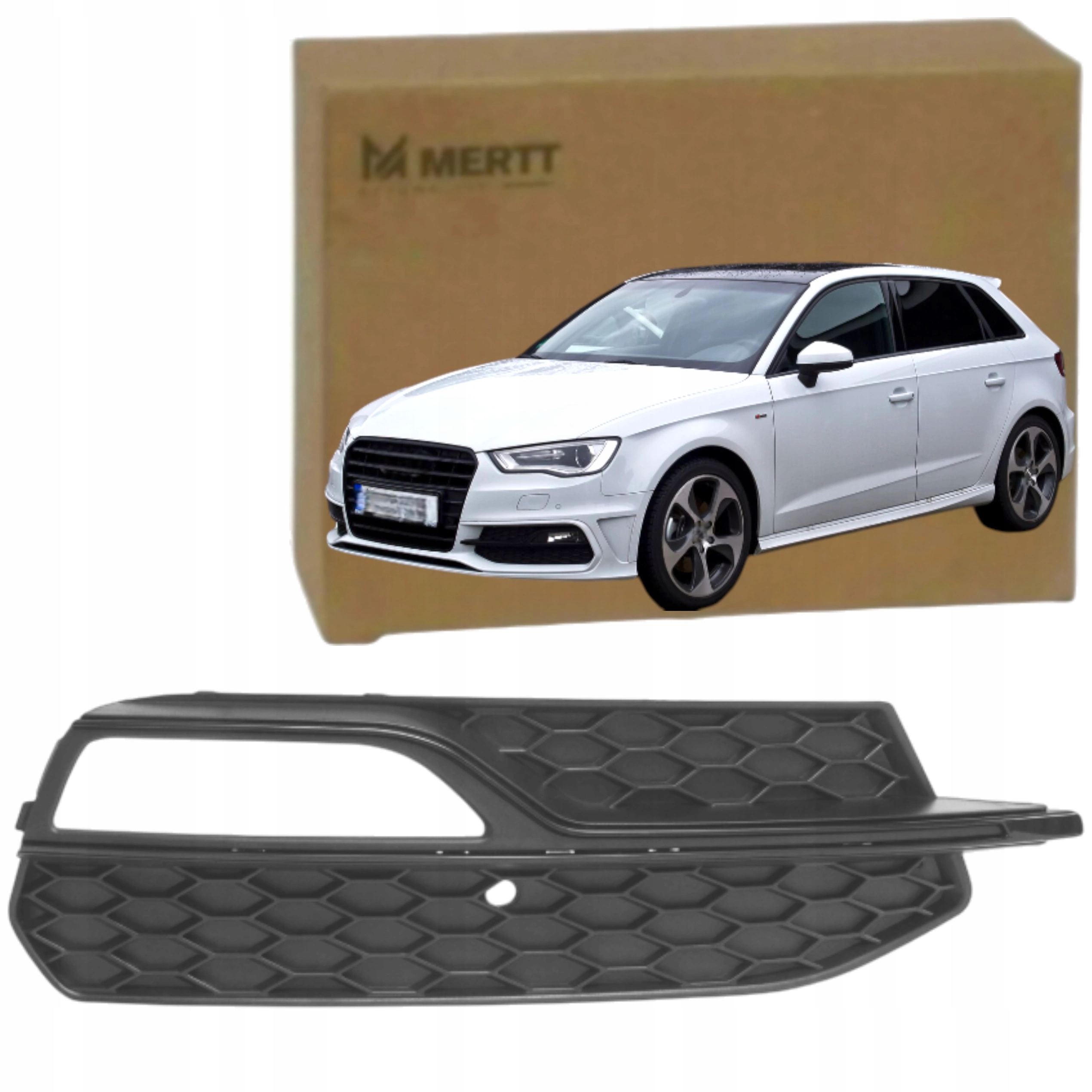 Audi A3 8V S-line 12-16r Záslepka Atrapa Mřížka Pravá V Nárazníku 8V3807682K