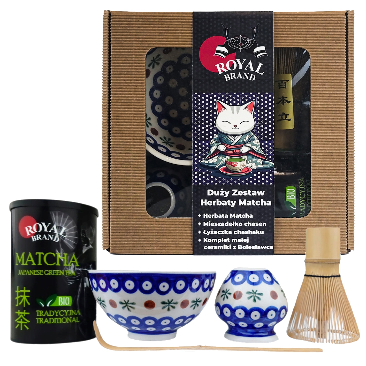 Japońska Tradycja Polska Ceramika – Zestaw Do Parzenia Matcha z Bolesławcem