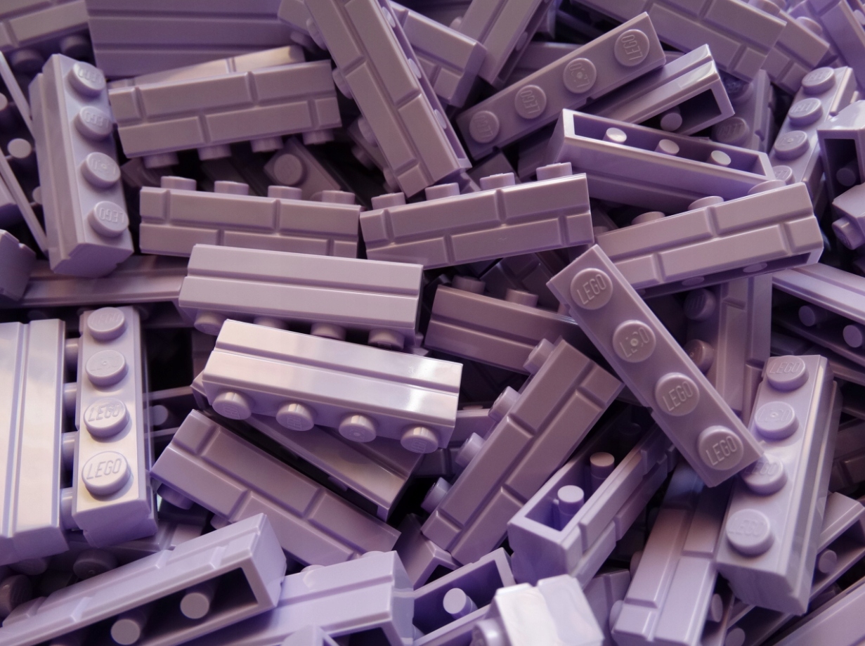 Lego 15533 cegła murek 1x4 Lawenda 1250 szt Nowe