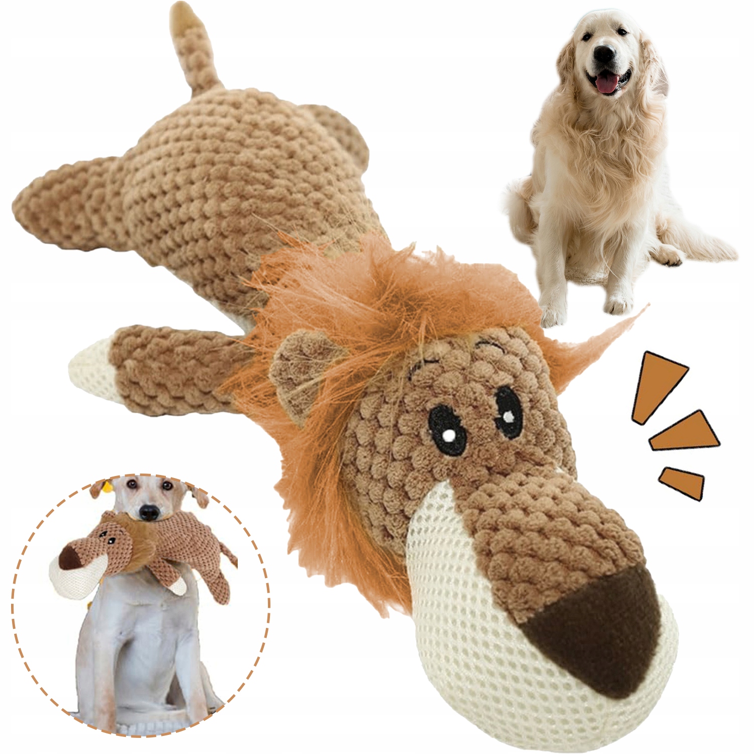 Levně Hračka Pro Psy Plyšová Hračka Odolná Pro Psa A Kočku, Žvýkání, Interakce, Kráskání, Pískavá Hračka