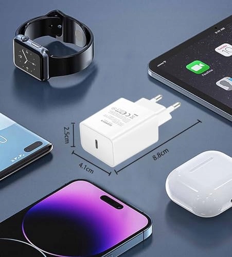 Ładowarka USB C 30 W zasilacz do Google Pixel 8/7/6 Biała — miniatura 6