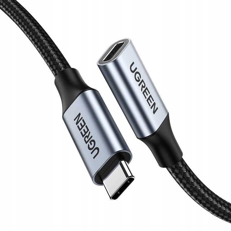 Kabel Ugreen US372 80810 Usb-c Usb-c Pd Qc 100W 5A 10Gbps 0.5m szary
