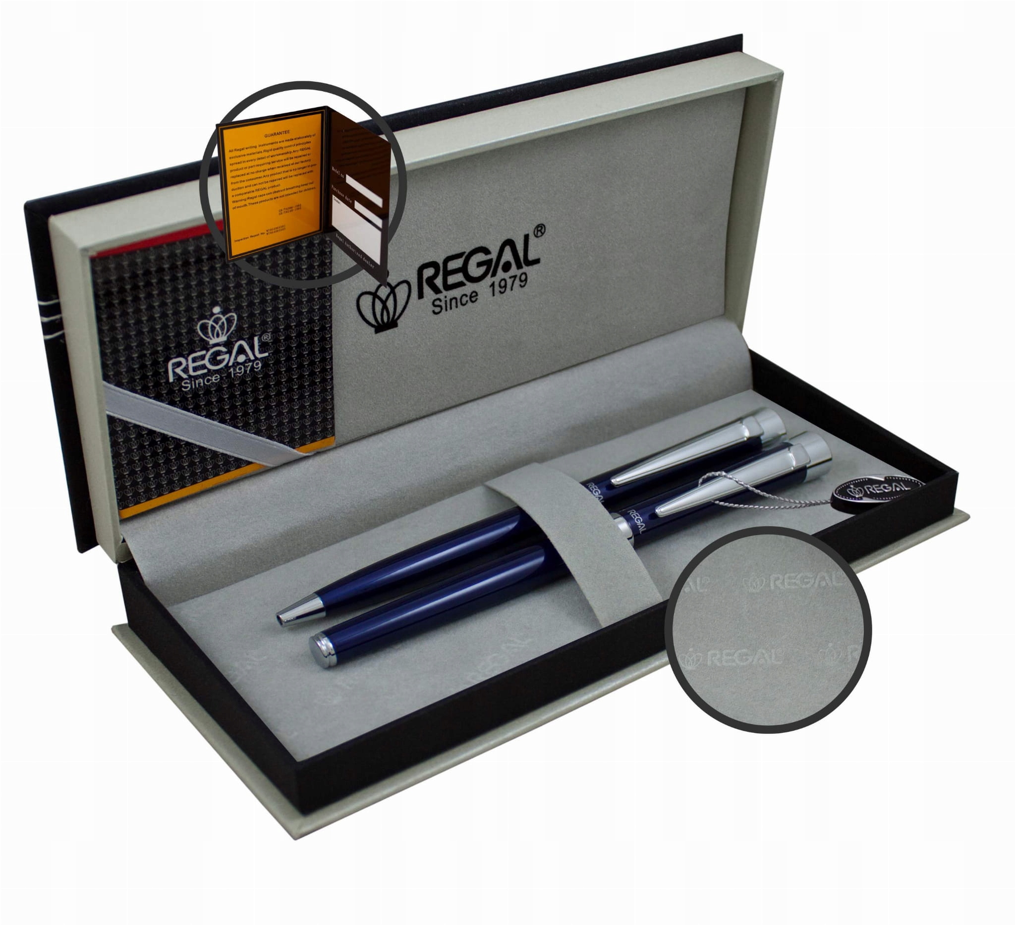 PIÓRO ZE STALÓWKĄ I DŁUGOPIS REGAL KATHERINE BLUE W ETUI RE44PD NA PREZENT Marka Regal
