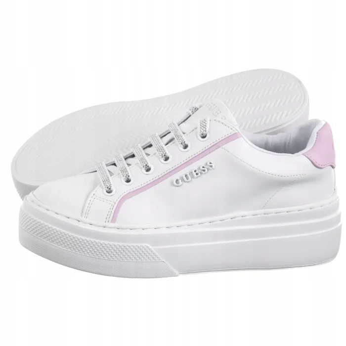 Dámské tenisky na platformě Guess Ameria Fljmri White Bílé