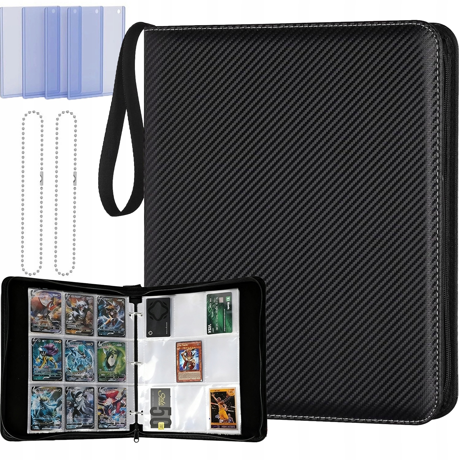 SEGREGATOR DO KARTY , ETUI NA KARTY 900 KART, CZARNY ALBUM NA KARTY