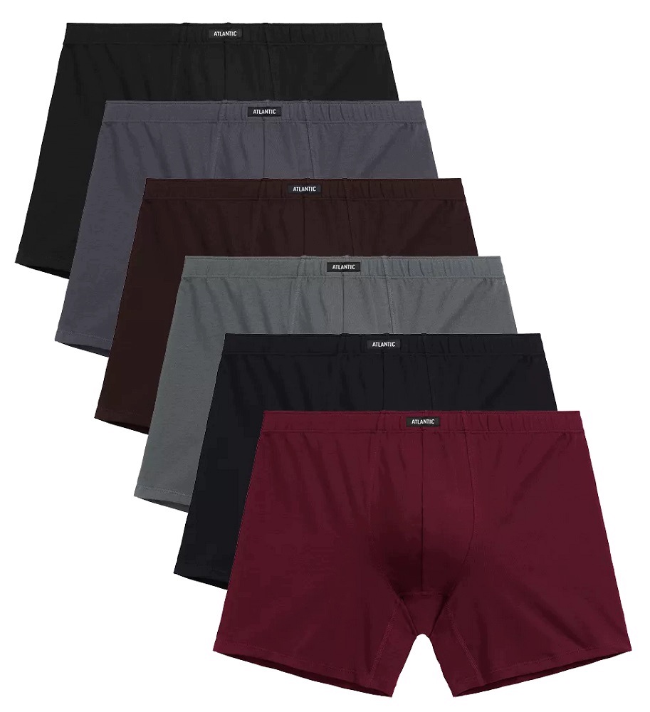 Pánské klasické boxerky z bavlny Atlantic 6SMH-003 6-PACK S velikost L