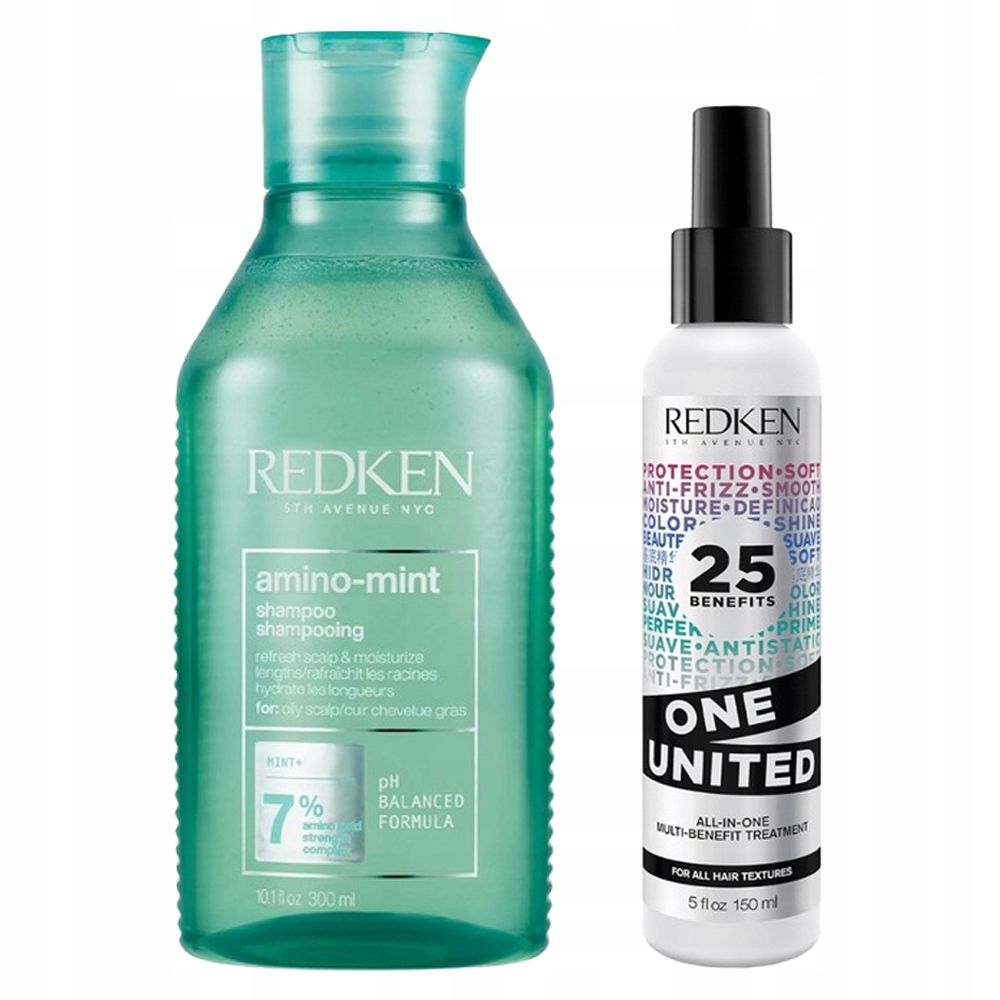 Redken Amino Mint šampon pro mastné vlasy a kúra ve spreji