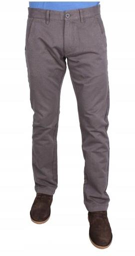 Selected Męskie Grubsze Szare Spodnie Materiałowe Regularne 32/30